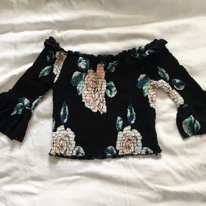 Kendall & Kylie Cropped Off the Shoulder Top